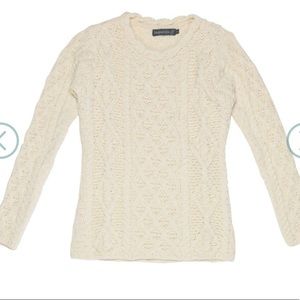 Irelands Eye Lambay Lattice Cable Aran Sweater  XL